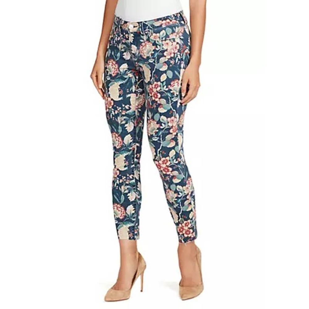 Vintage American Blues Petite Boho Super Skinny Ankle Printed Jeans Size 10/30